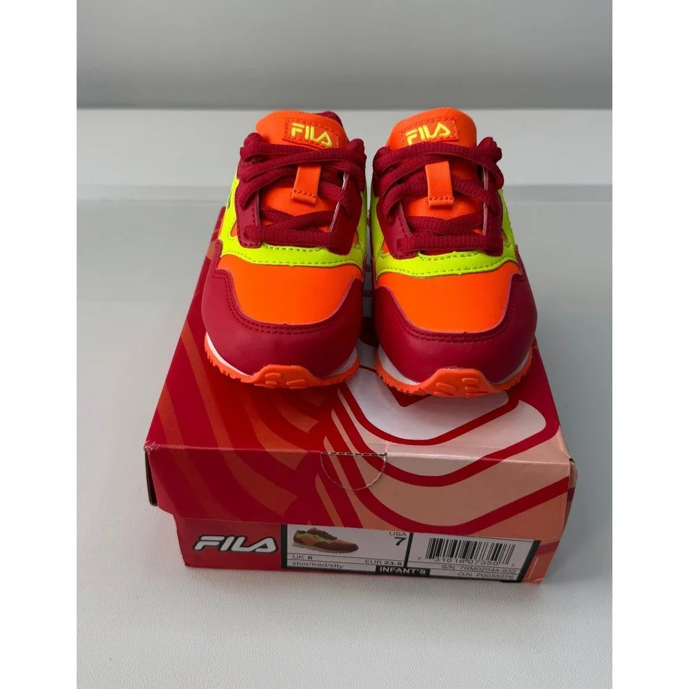 Fila‎ Cress Color Block Neon Kids/Youth Sneakers Size 7 C New